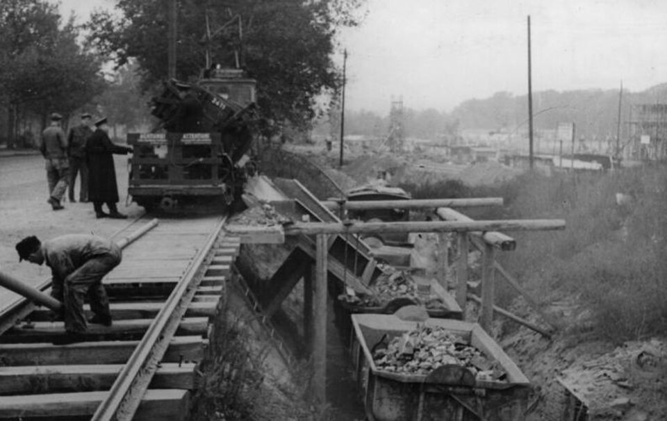 Trümmer nach dem Krieg.